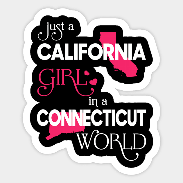 Just California Girl In Connecticut World Sticker by FaustoSiciliancl